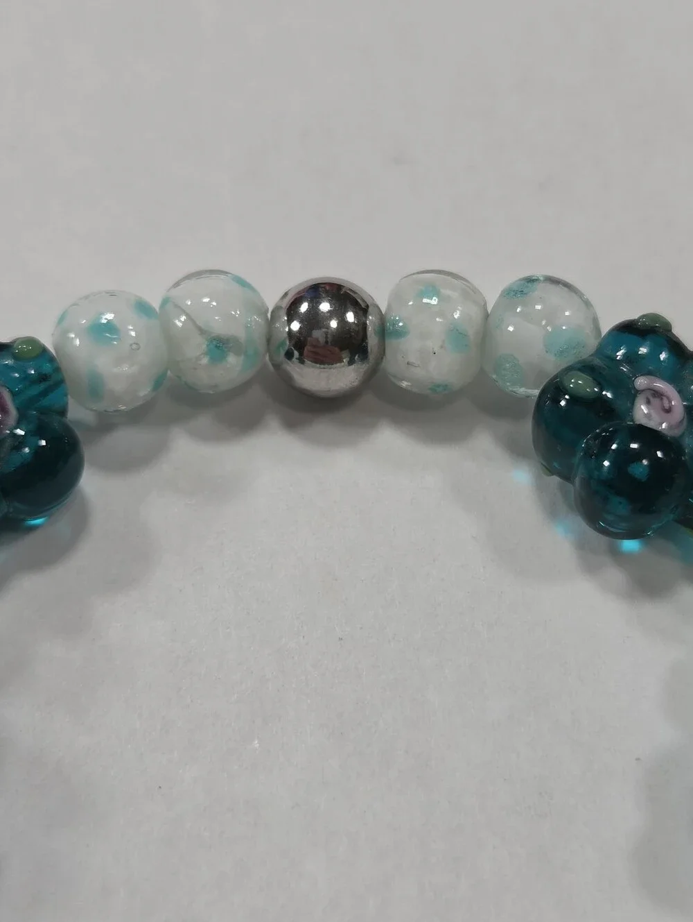 🆕️ NOGU Lagoon Magnolias Firefly Glass Flower Bracelet